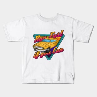 Car with Tires and Spoiler Kids T-Shirt